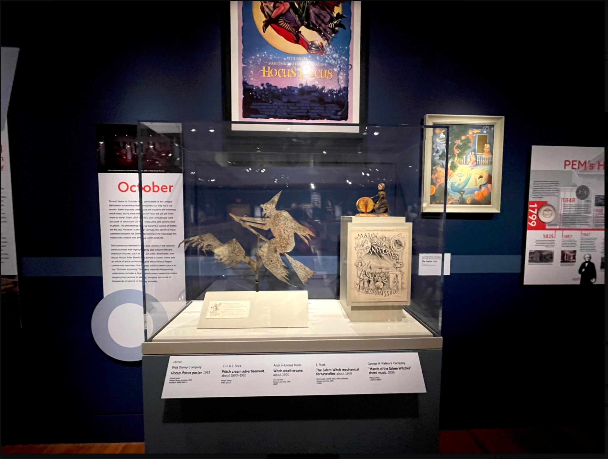 Hocus Pocus and Witch paraphernalia exhibit